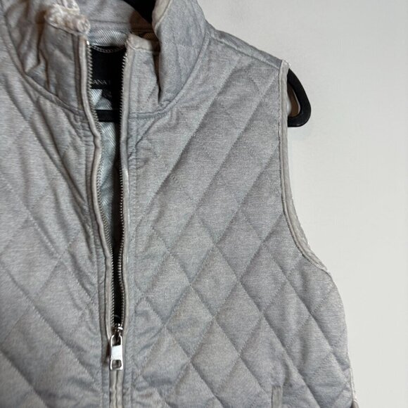 Banana Republic grey quilted tie side vest - Picture 2 of 6